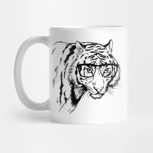 Tiger Head Hand Drawn Mug